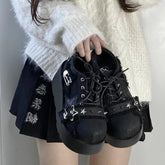 Punk Gothic Chain Denim Sneaker