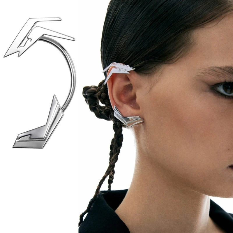 Dark Gothic Skull Death Moth Drop Earring