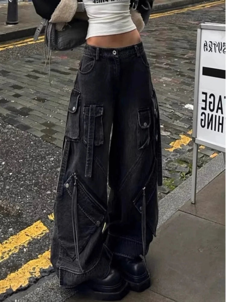 Washed Gothic Black Baggy Pant