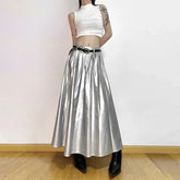 High Waist Pleated Cyberpunk Skirt