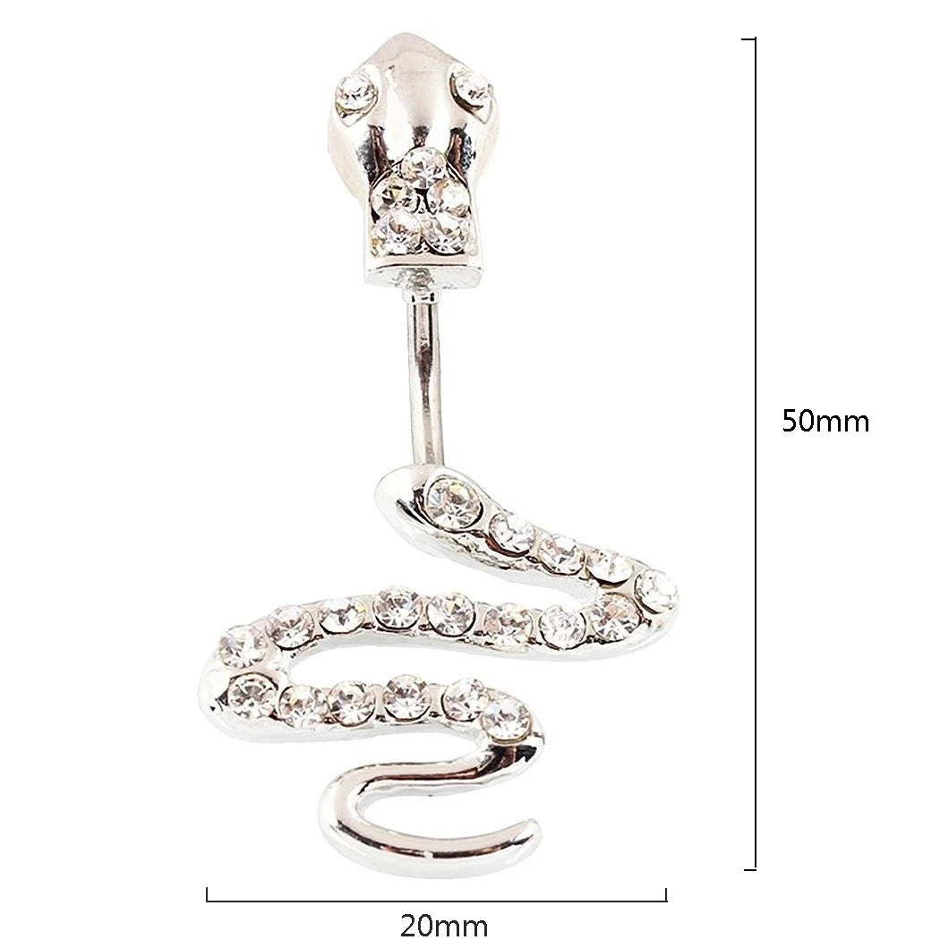 Classic Zircon Drop Gothic Belly Ring