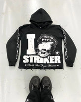 Gothic Letter Graphics Pullover Hoodie