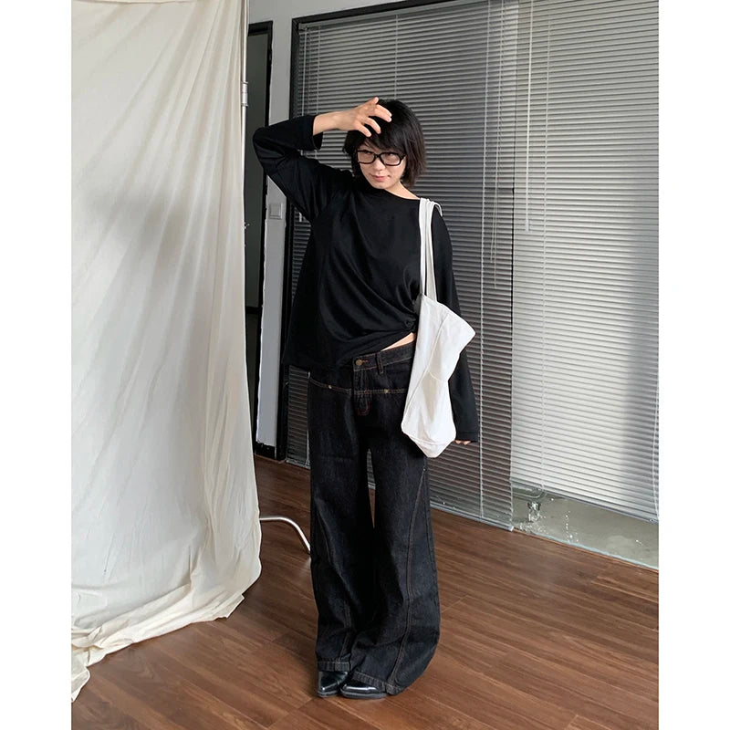 High Waist Vintage Gothic Denim Pant