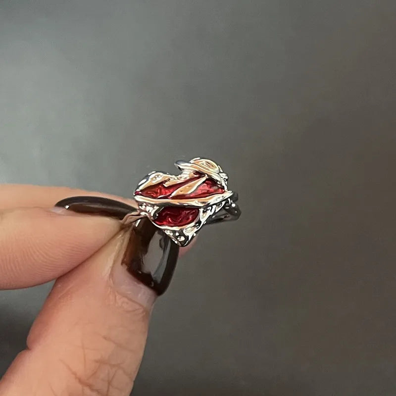 Kpop Goth Geometric Gothic Star Ring