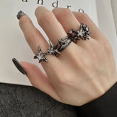 Star Shaped Gothic Zircon Ring
