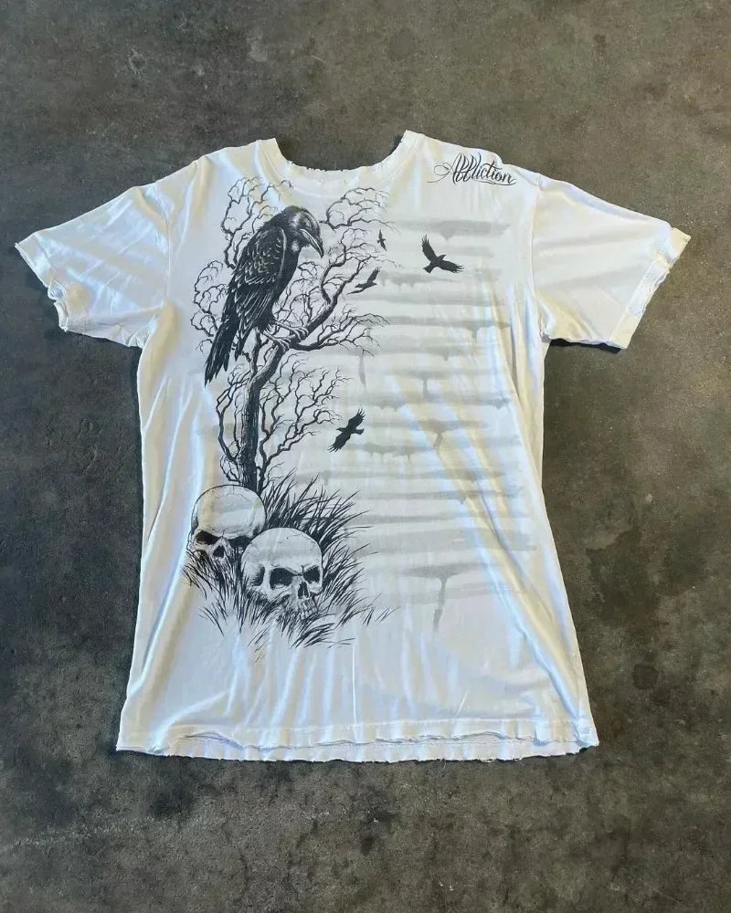 Vintage Hip Hop Oversized Gothic T-shirt