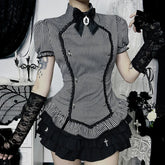 Vintage Gothic Patchwork Blouse