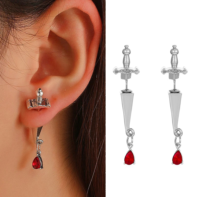 Vintage Dark Gothic Sword Dagger Punk Earring