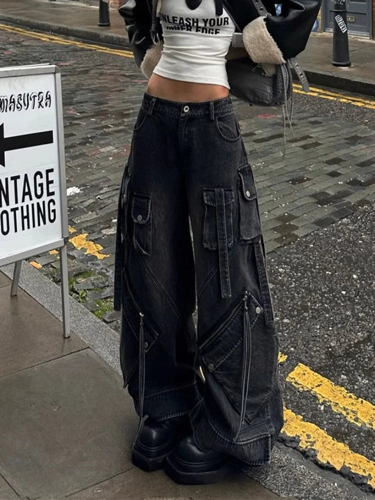Washed Gothic Black Baggy Pant