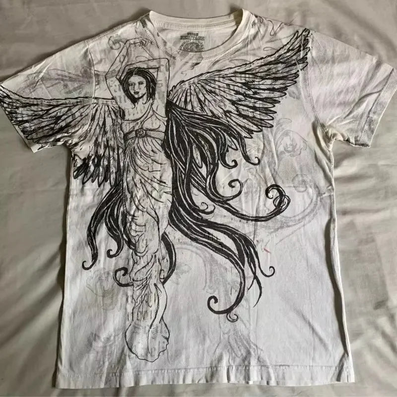 Graphic Print Oversized Cotton T-shirt