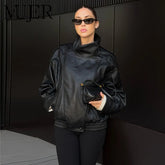 Office Style Faux Leather Jacket