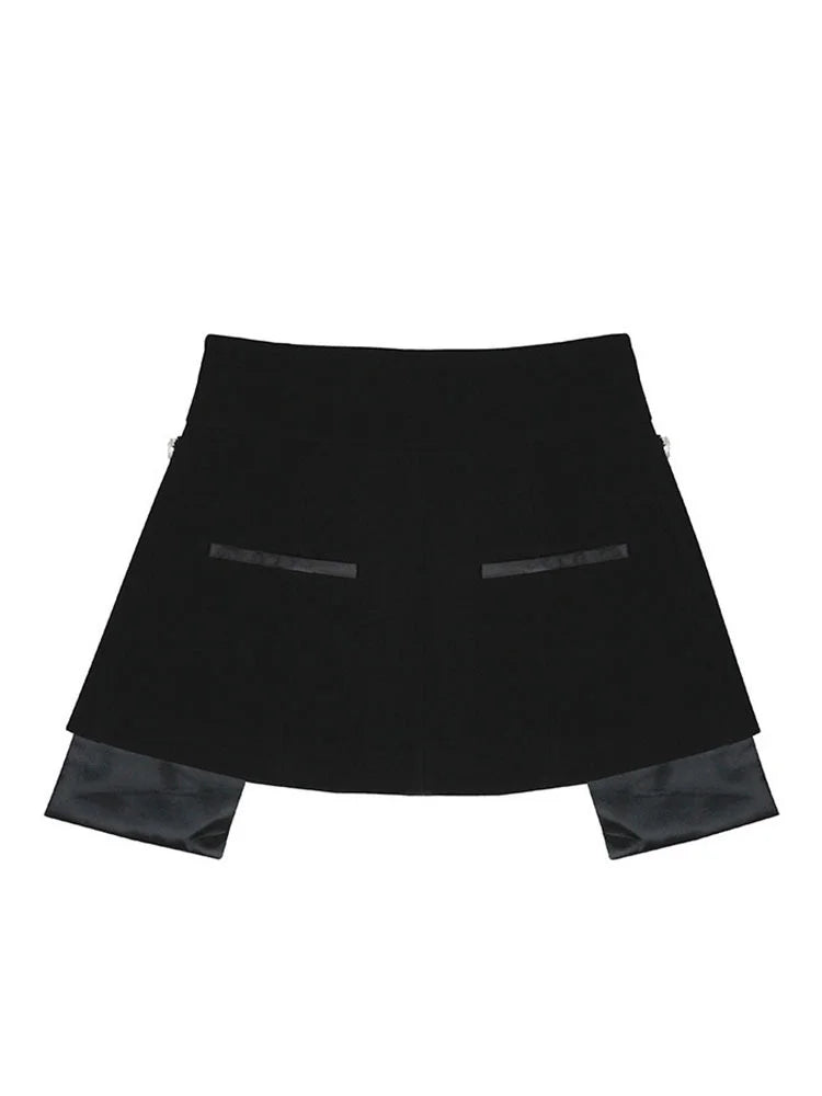 Drawstring Irregular Hem Skirt