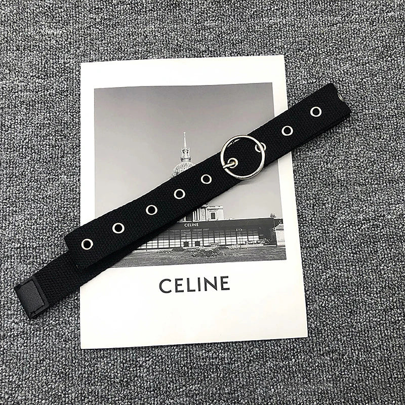 PU Gothic Leather Pin Buckle Belt