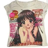 Punk Letter Print Sleeveless Cotton T-shirt