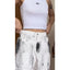 White Gothic Cargo Denim Pant