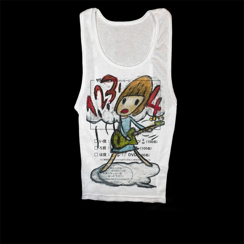 Aesthetic Emo Graphic Cotton T-shirt