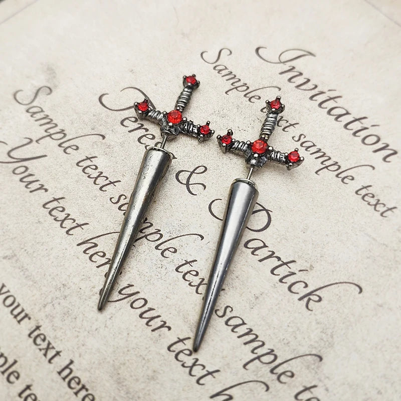 Vintage Dark Gothic Sword Dagger Punk Earring