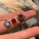 Vintage Gothic Zircon Cross Ring