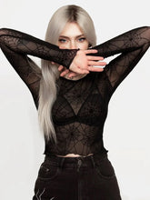 Long Sleeve Sheer Mesh Top