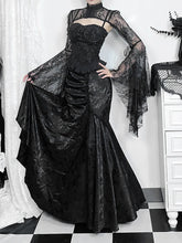 Lace Splicing Asymmetric Skirt