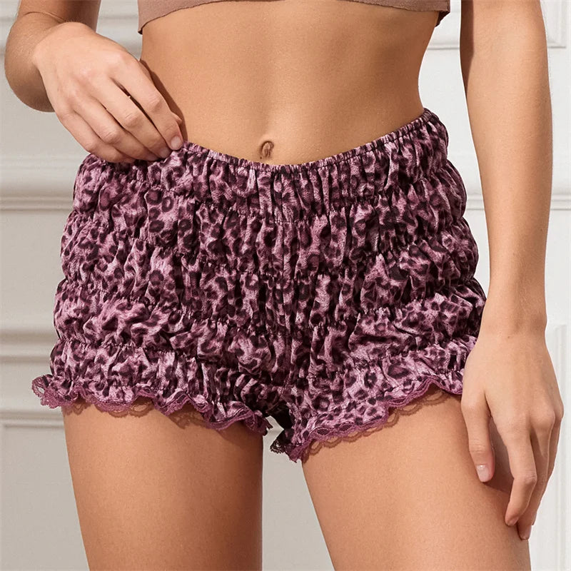 Leopard Print Elastic Short