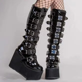Cosplay High Heel Gothic Buckle Platform Boot