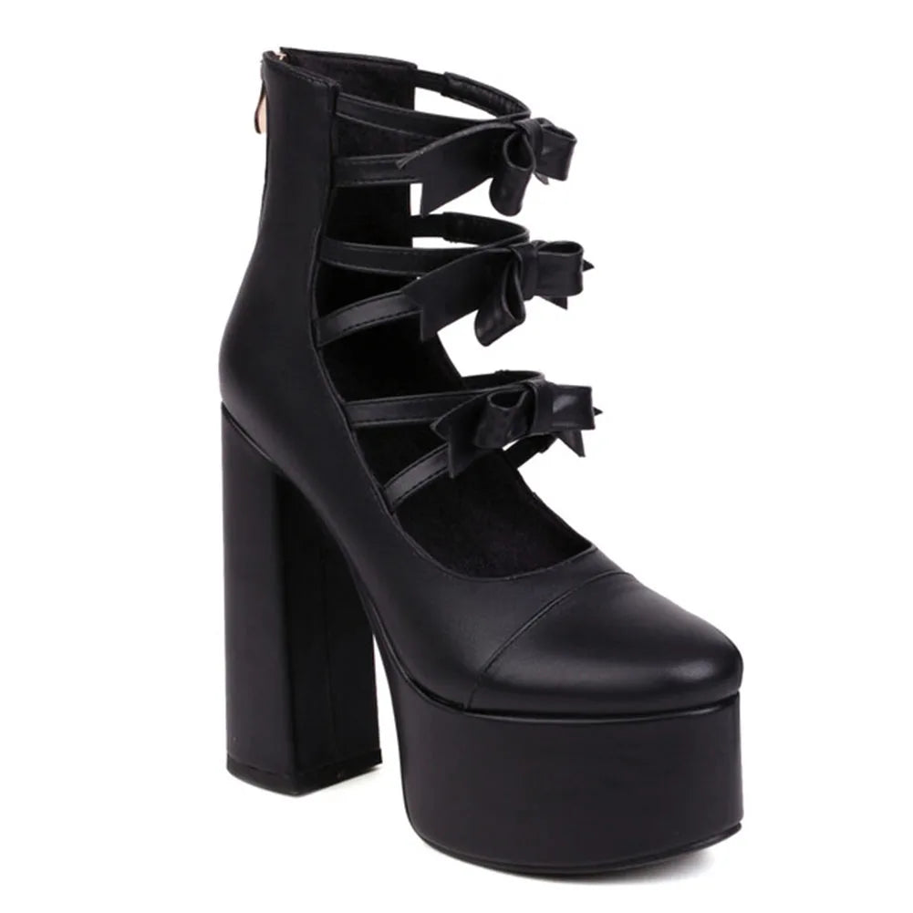Platform High Heels Summer Cutout Gothic Boot