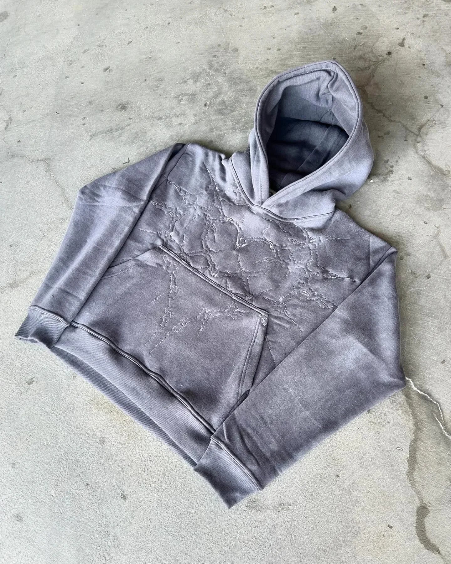 Gothic Embroidery Oversized Hoodie