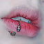 Skull Punk Titanium Lip Stud