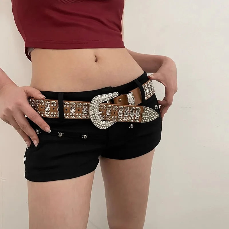 Y2K Gothic Rhinestone Belt