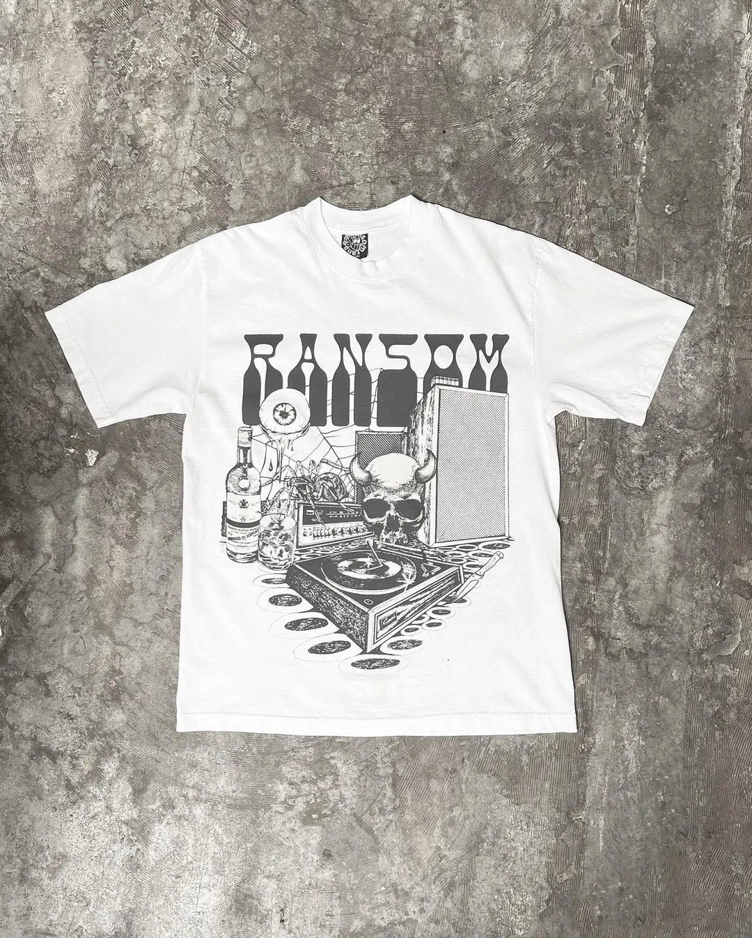 Streetwear Oversized Goth Skull Demon T-shirt