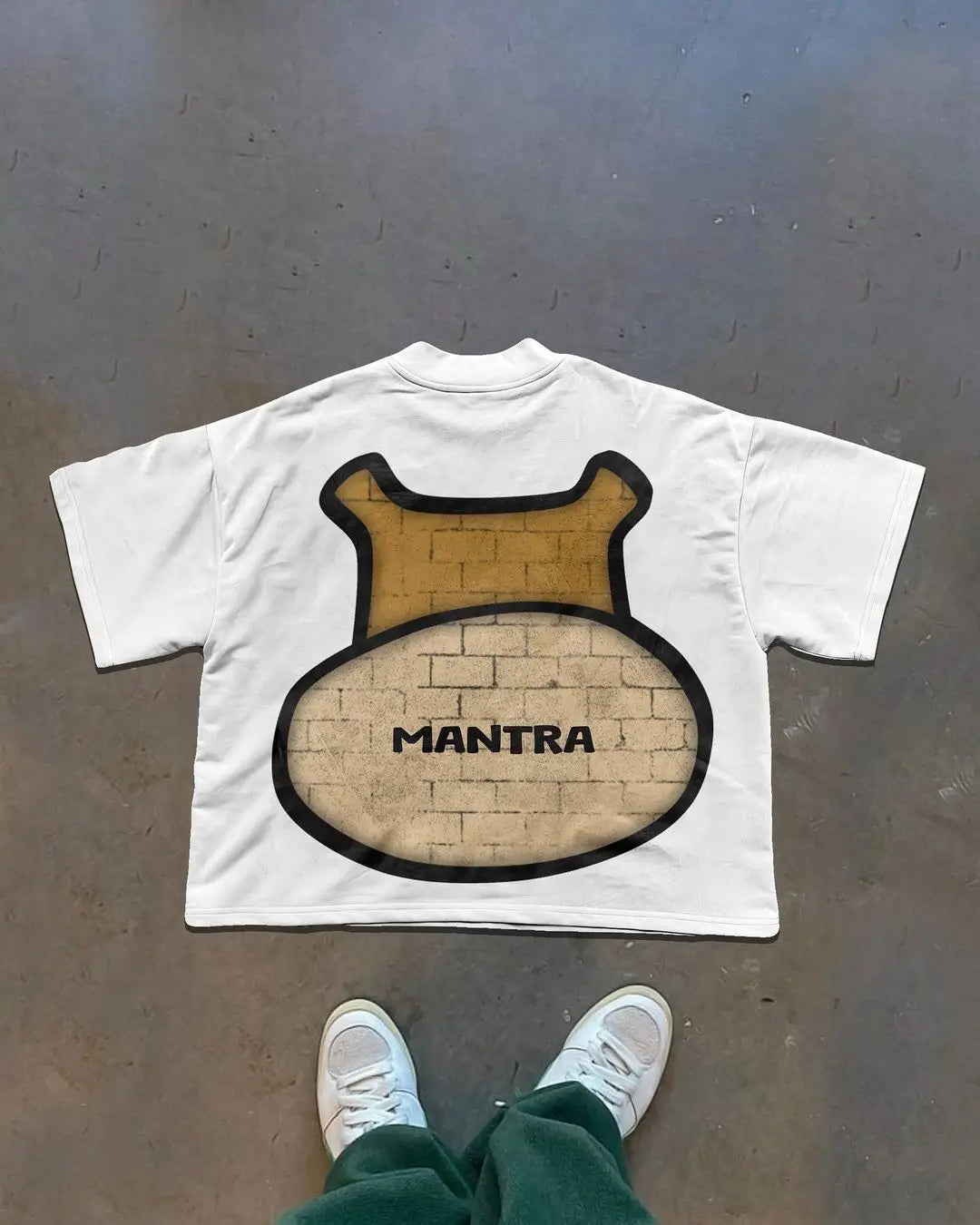 Hip Hop Cartoon Print Oversized T-shirt