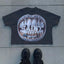 Retro Teeth Graphic Cotton Oversized T-shirt