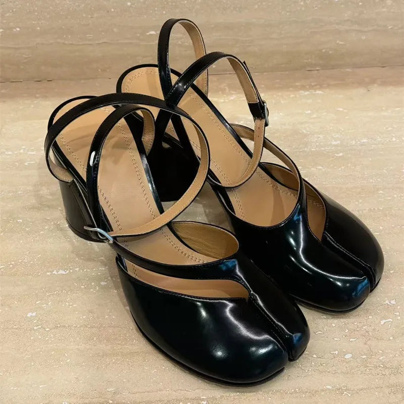 Patent Leather Slingback Gothic High Heel