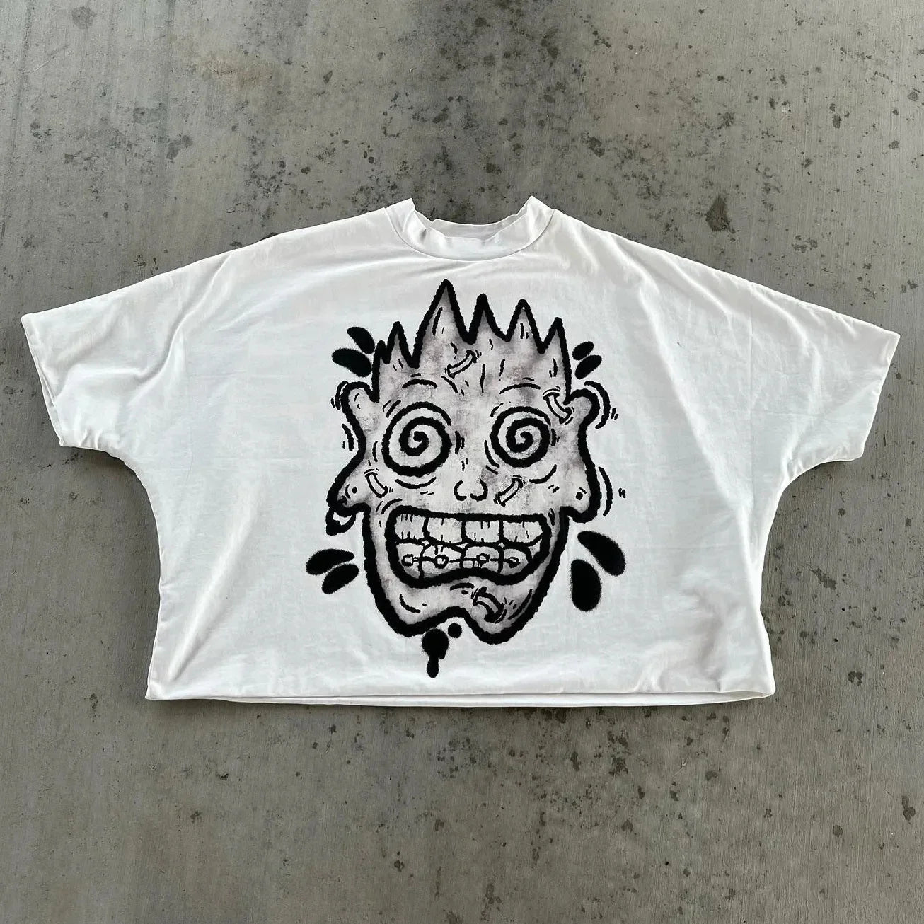 Retro Art Graphic Cotton Oversized T-shirt