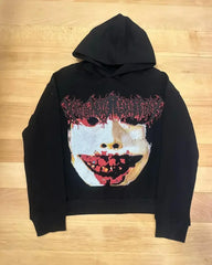 Gothic Print Oversized Hoodie
