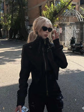 Pure Color Stand Collar Jacket