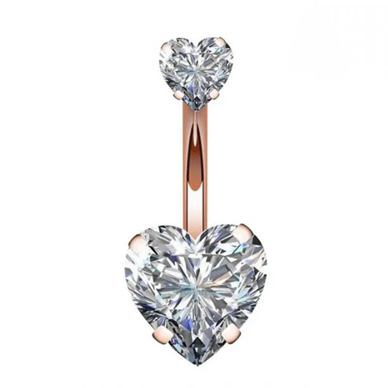 Crystal Round Gothic Surgical Belly Ring