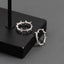 Silver Thorns Hoop Small Round Punk Earring