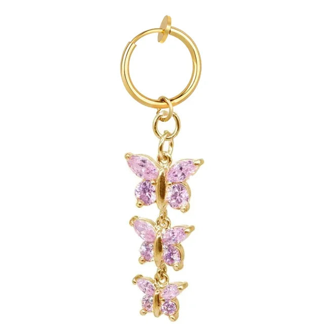 Fashion Butterfly Gothic Fake Belly Ring
