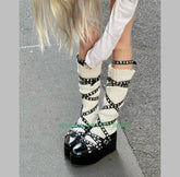 Lady Mirror PU Spiked Lace-up Gothic Platform Boot