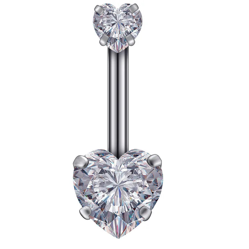 Crystal Round Gothic Surgical Belly Ring