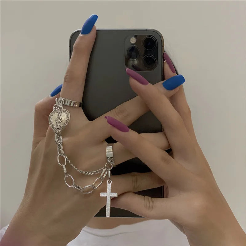 Vintage Cross Star Gothic Ring