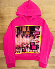 Gothic Print Oversized Hoodie