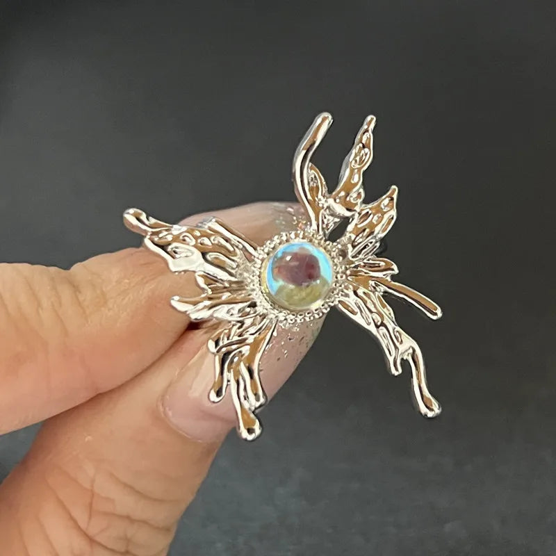 Kpop Goth Geometric Gothic Star Ring