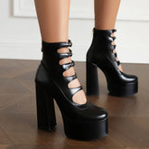 Platform High Heels Summer Cutout Gothic Boot