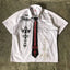 Gothic Letter Print Blouse