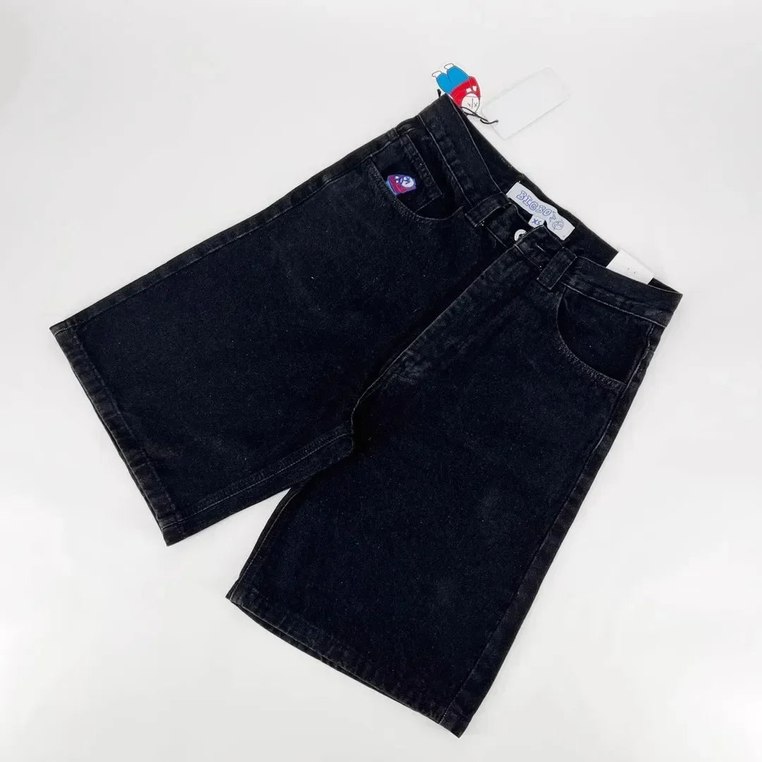 Rhinestone Raw Edge Denim Short