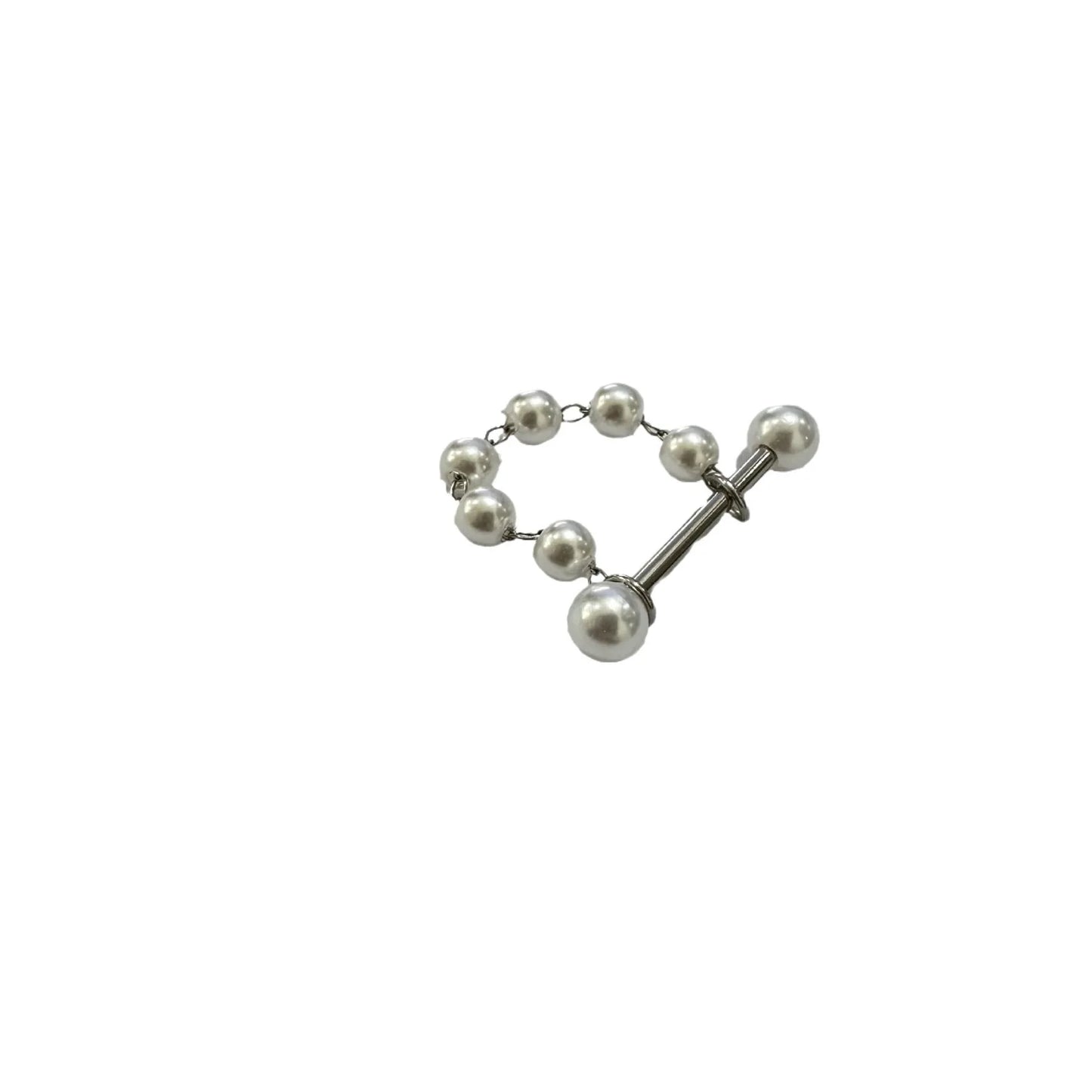 Acrylic Pearl With Chain Cute Tongue Ring