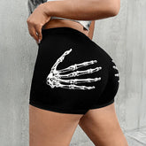 Skeleton Hands Print Short